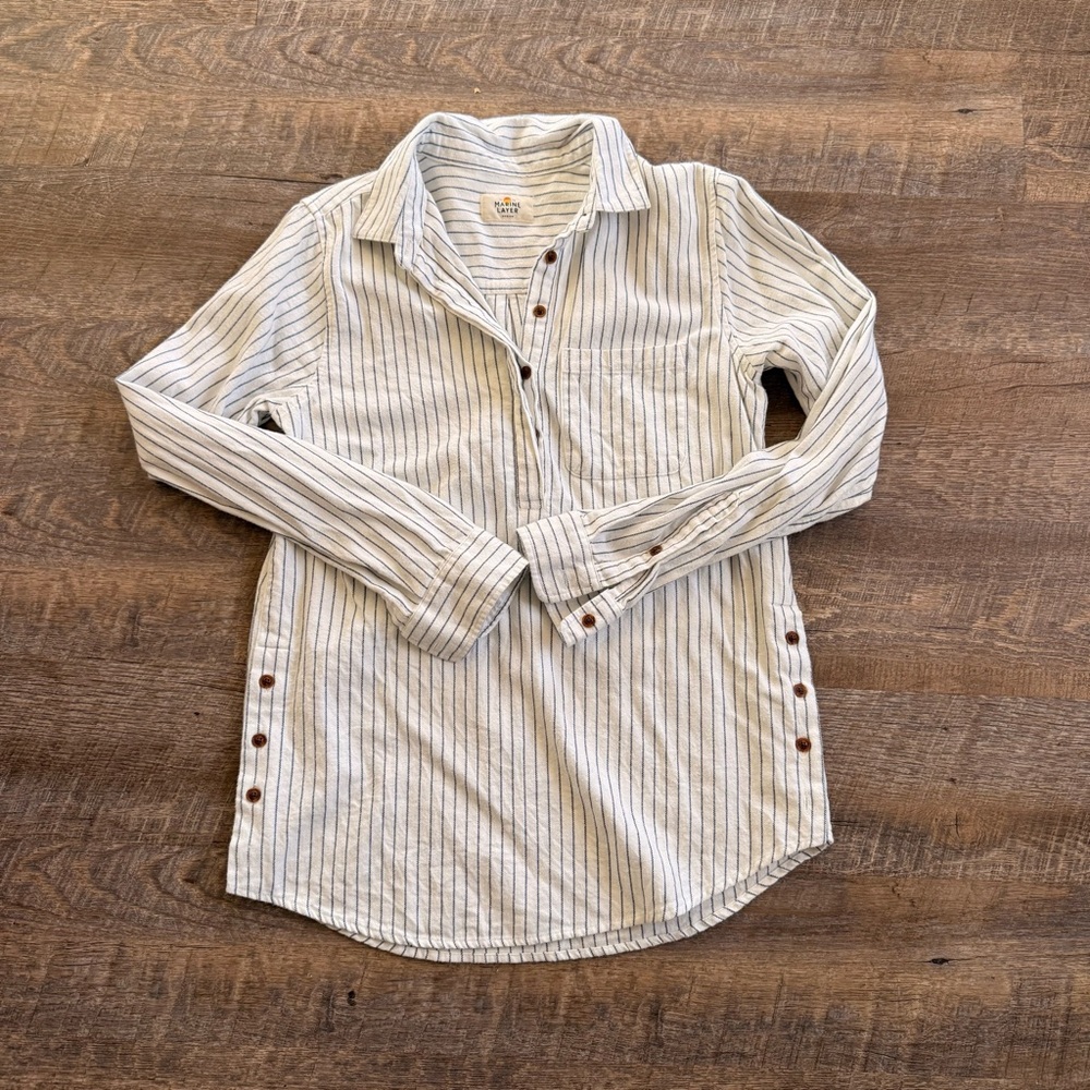 Marine Layer Navy Stripe top